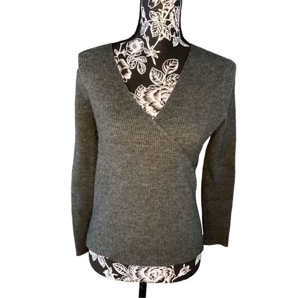 Ribbed Cross Front Sweater Everyday Casual School Workwear - Picture 1 of 11